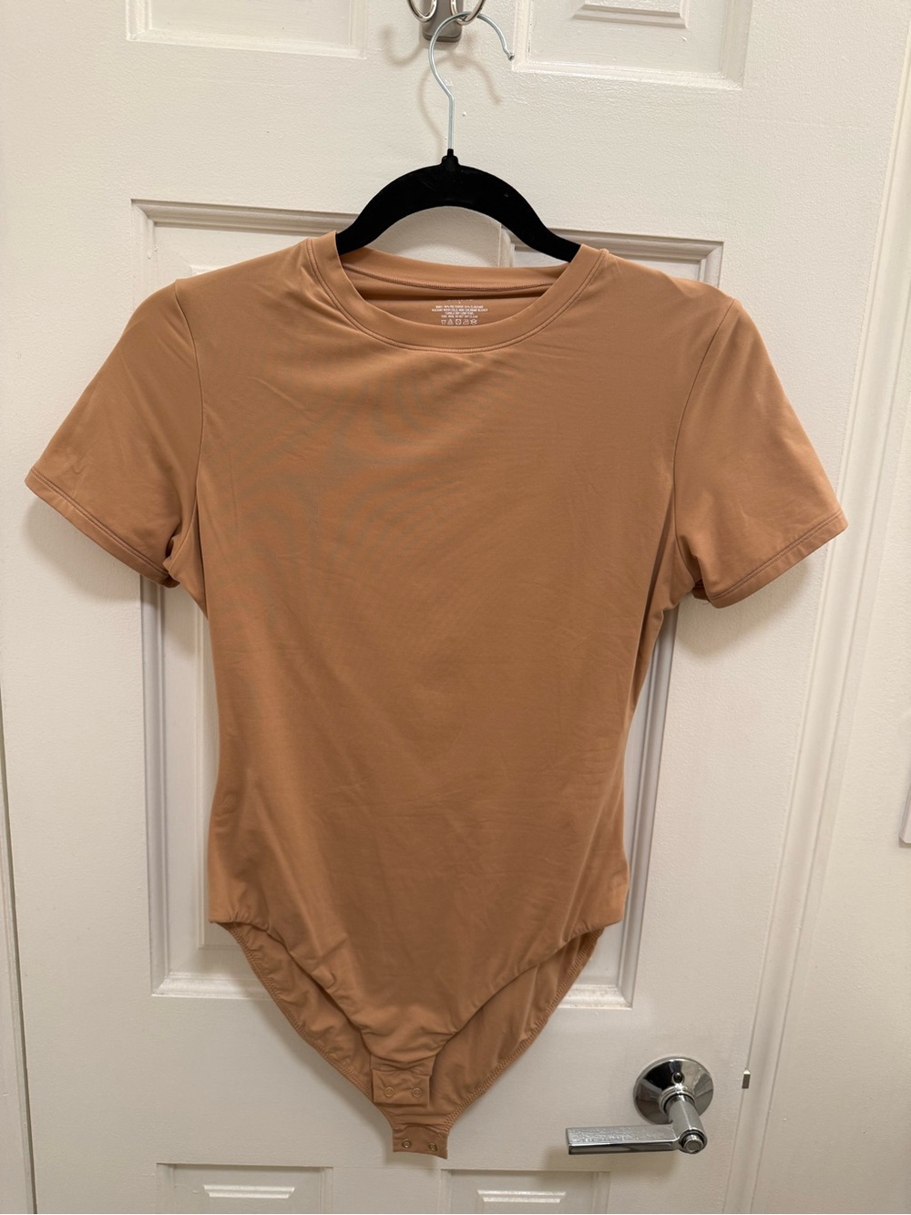 SKIMS Tan Short Sleeve Crewneck Bodysuit
